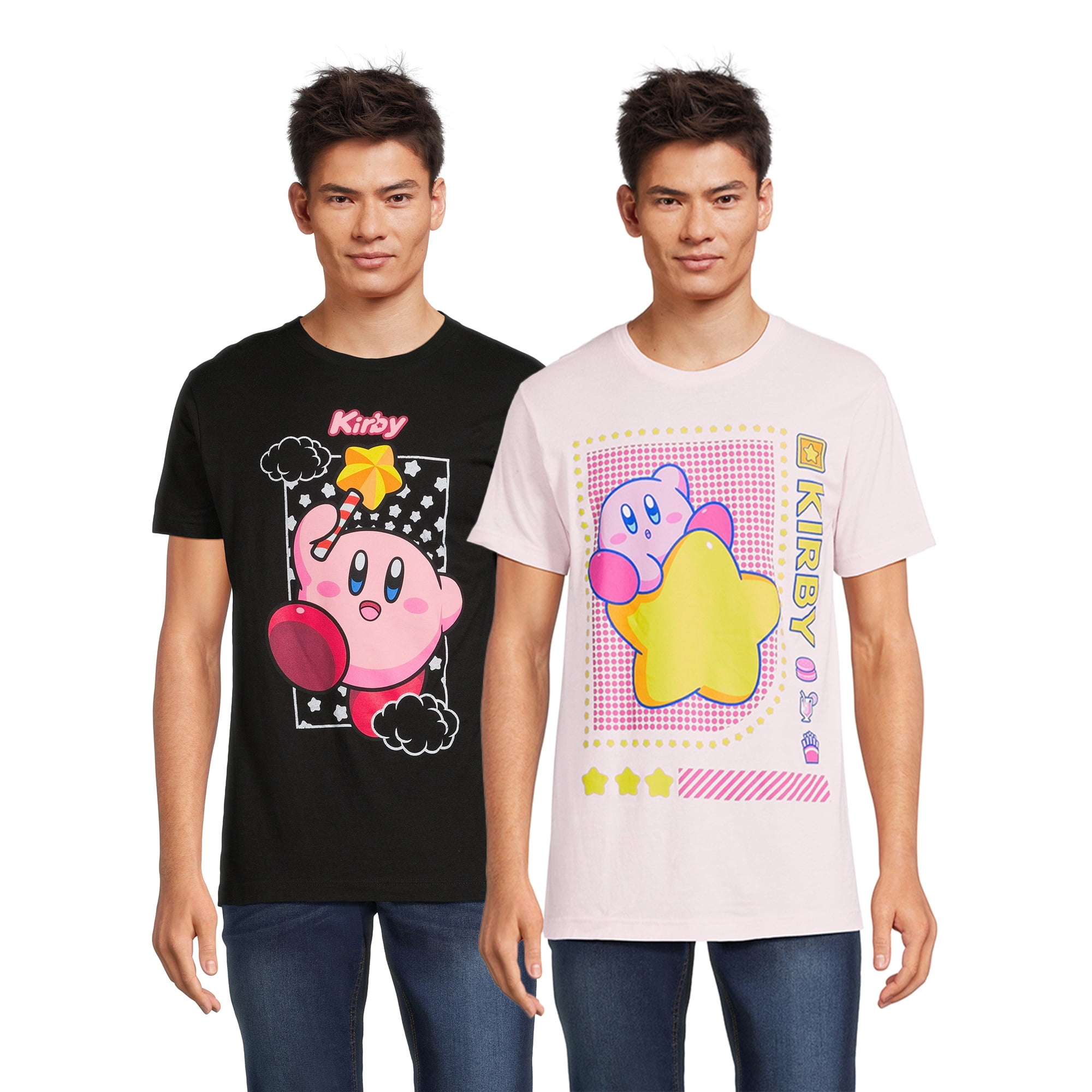 Kirby Men's & Big Men’s Graphic Tees, 2-Pack, Sizes S-3XL